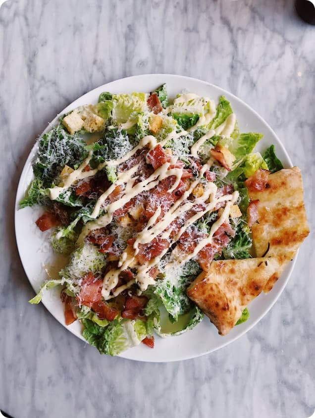 Ensalada Cesar (187 Kcal)